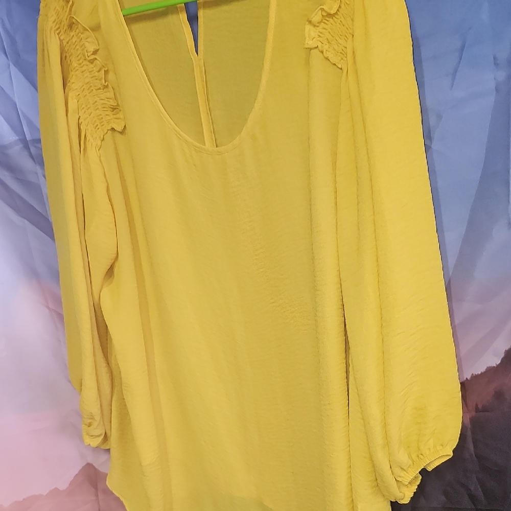 elegant Yellow Women's Blouse